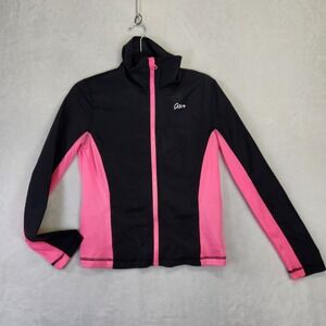AERO Womens Black Pink Full Zip Mock Neck‎ Track Jacket Athletic Size M